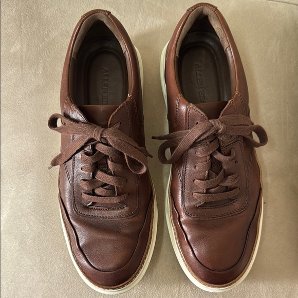 Men’s Shoes Allen Edmonds Brown Leather Burke US Size 8.5 D - Picture 2 of 10